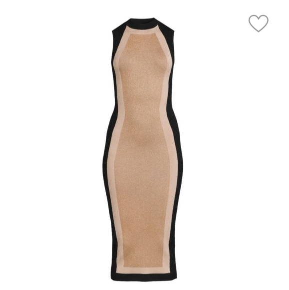 Bebe Metallic Colorblock Knit Bodycon Dress - Picture 8 of 8